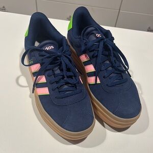 Adidas Navy and Pink Sneakers